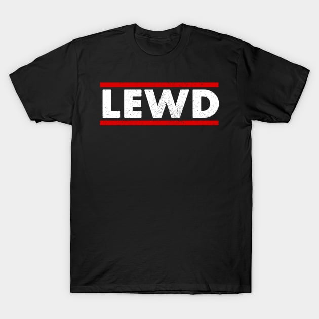 Lewd Anime Merchandise Waifu Material Hentai Gift T-Shirt by Alex21